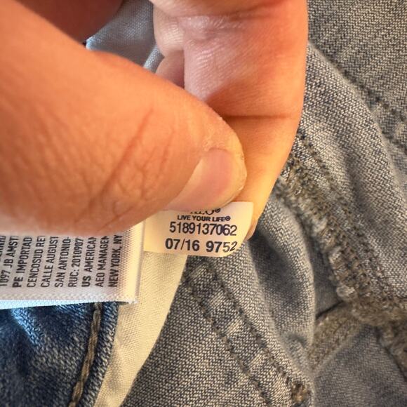American Eagle Super Stretch Patchwork Jegging Ankle Jeans Size 20 Short - Picture 13 of 13